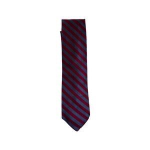 Vintage Hudson 1960s Skinny Red and Grey Silk Necktie